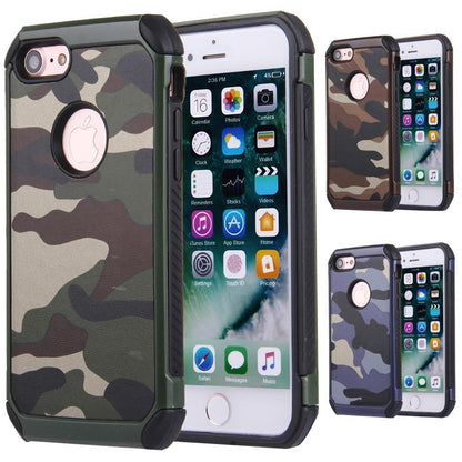 Outdoor Case für Apple iPhone 8 7 SE 2020 TPU Hybrid Tarn Camouflage