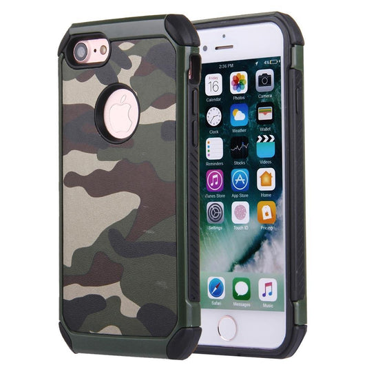 Outdoor Case für Apple iPhone 8 7 SE 2020 TPU Hybrid Tarn Camouflage