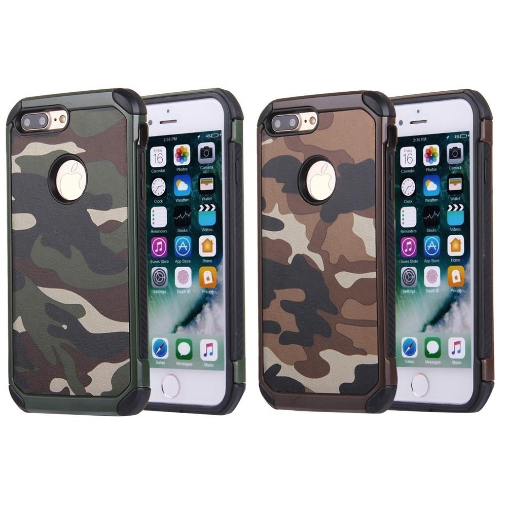 Outdoor Case für Apple iPhone 8 PLUS 7 PLUS TPU Hybrid Tarn Camouflage