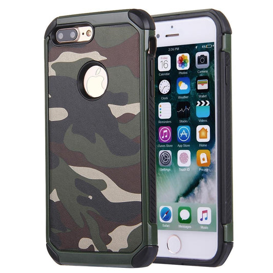 Outdoor Case für Apple iPhone 8 PLUS 7 PLUS TPU Hybrid Tarn Camouflage