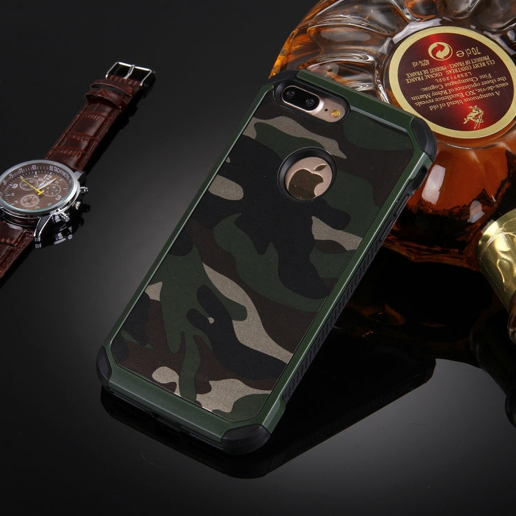 Outdoor Case für Apple iPhone 8 PLUS 7 PLUS TPU Hybrid Tarn Camouflage