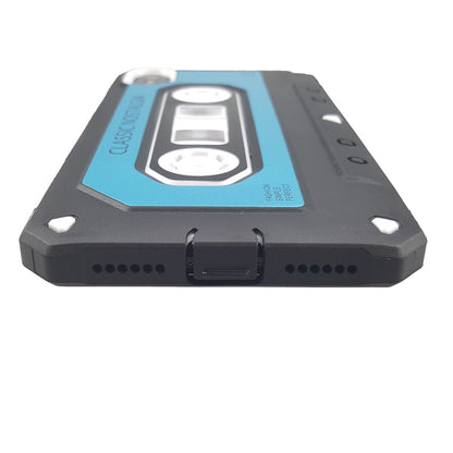 Outdoor Case für Apple iPhone XS X PC + TPU Nostalgie Tape Retro