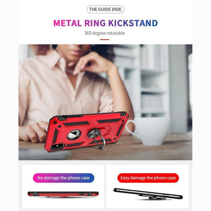 Outdoor Case für Apple iPhone XS X TPU Hybrid Sergeant Metall Ring Hülle Cover