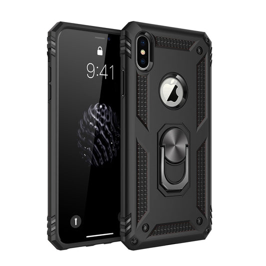 Outdoor Case für Apple iPhone XS MAX TPU Hybrid Sergeant Armor Metall Ring Hülle