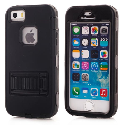 Outdoor Case für Apple iPhone SE 5 5S Hybrid Silikon Kickstand