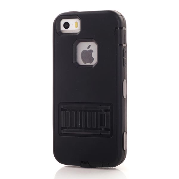 Outdoor Case für Apple iPhone SE 5 5S Hybrid Silikon Kickstand