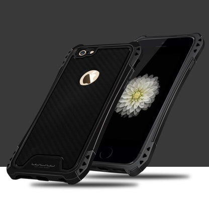 WUW Outdoor Case für Apple iPhone 6 6S Shockproof TPU Carbon Optik
