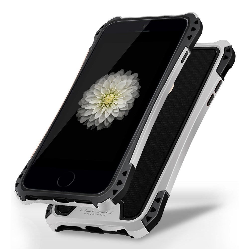 WUW Outdoor Case für Apple iPhone 6 6S Shockproof TPU Carbon Optik