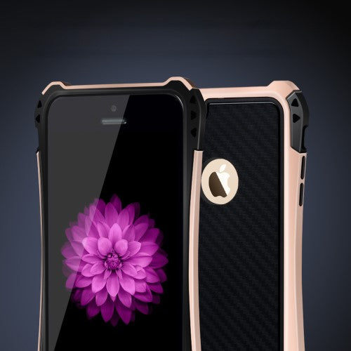 WUW Outdoor Case für Apple iPhone 6 6S Shockproof TPU Carbon Optik