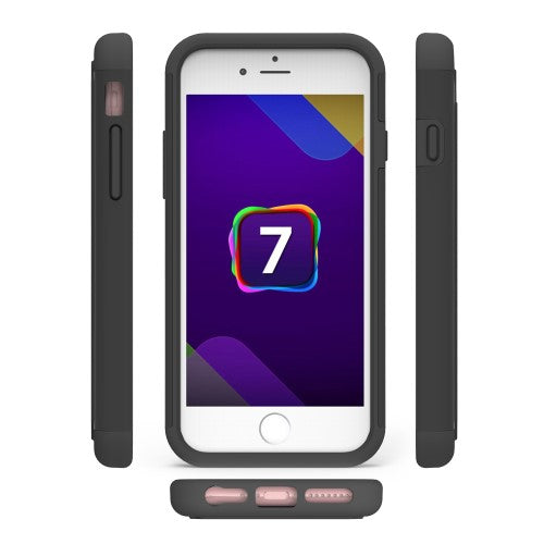 Outdoor Hülle für Apple iPhone 8 7 Silikon Hybrid Panzer Case Stoßfest Trekking