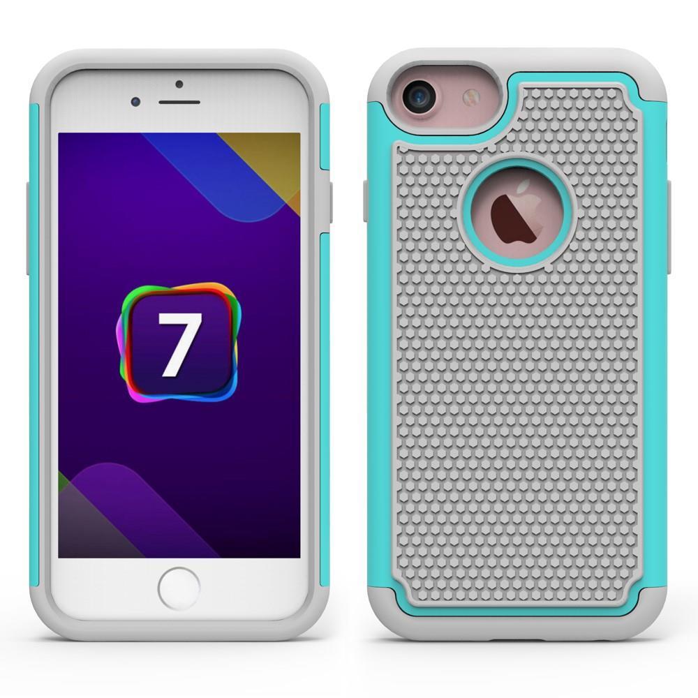 Outdoor Hülle für Apple iPhone 8 7 Silikon Hybrid Panzer Case Stoßfest Trekking