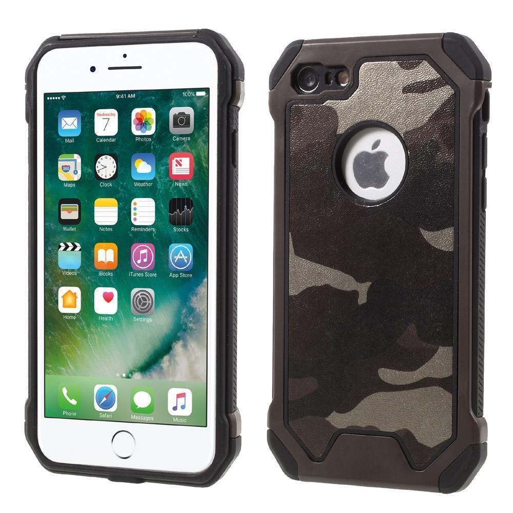 Outdoor Case für Apple iPhone 8 7 SE 2020 TPU Hybrid Camouflage