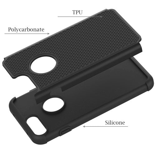 Outdoor Case für Apple iPhone 8 PLUS 7 PLUS Silikon Hybrid Football Grain