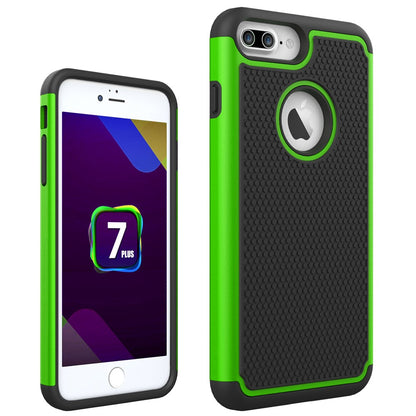 Outdoor Case für Apple iPhone 8 PLUS 7 PLUS Silikon Hybrid Football Grain