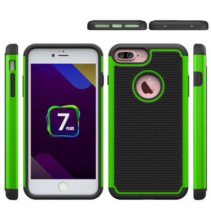 Outdoor Case für Apple iPhone 8 PLUS 7 PLUS Silikon Hybrid Football Grain