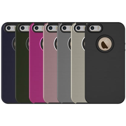 TPU PC Hybrid Case für Apple iPhone SE 5 5S Brushed Look