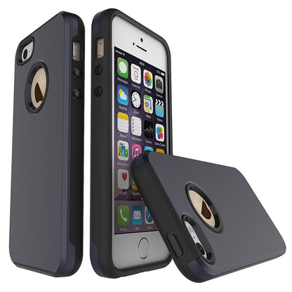 TPU PC Hybrid Case für Apple iPhone SE 5 5S Brushed Look