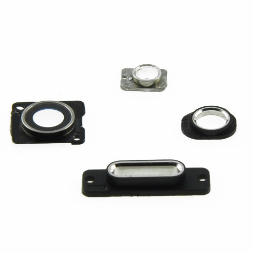 4in1-Set für Apple iPhone 5 Kameralinse+Glitter+Charging-Rahmen+Audioring