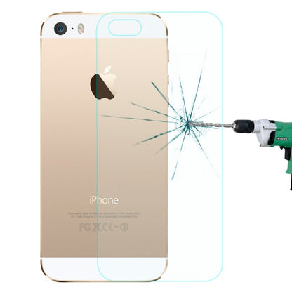 Apple iPhone SE 5 5S Schutzglas Folie Rückseite Back 0,26mm Tempered Glass Film