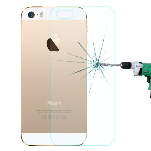 Apple iPhone SE 5 5S Schutzglas Folie Rückseite Back 0,26mm Tempered Glass Film