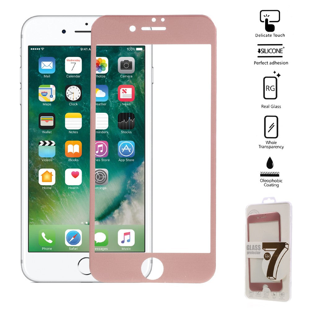 Apple iPhone 8 7 4.7" Schutzglas Full Coverage 3D Schutzfolie Silikon Rand Film