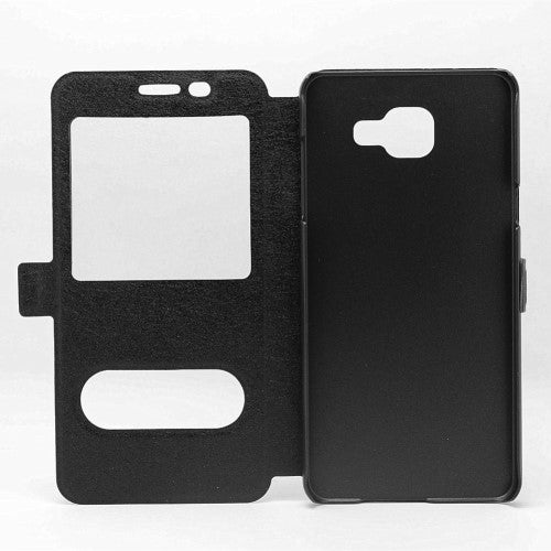 Wallet Case für Samsung Galaxy A5 A510 (2016) Dual Window View Silk Book Etui