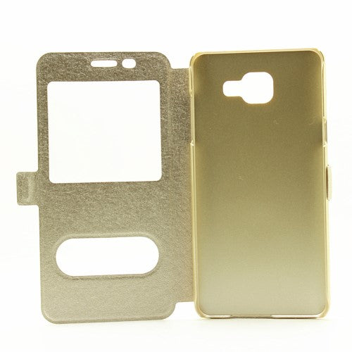 Wallet Case für Samsung Galaxy A5 A510 (2016) Dual Window View Silk Book Etui