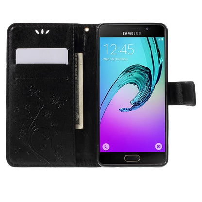 Wallet Case für Samsung Galaxy A5 A510 (2016) Butterfly Flower Motiv