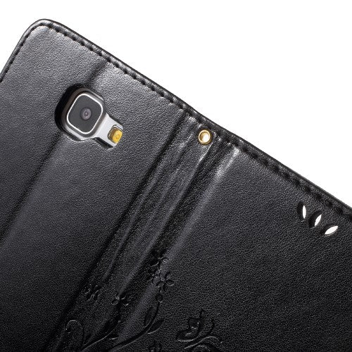 Wallet Case für Samsung Galaxy A5 A510 (2016) Butterfly Flower Motiv