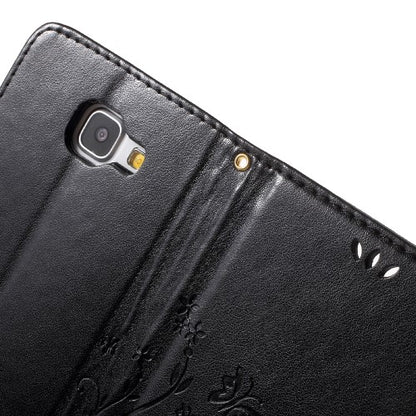 Wallet Case für Samsung Galaxy A5 A510 (2016) Butterfly Flower Motiv