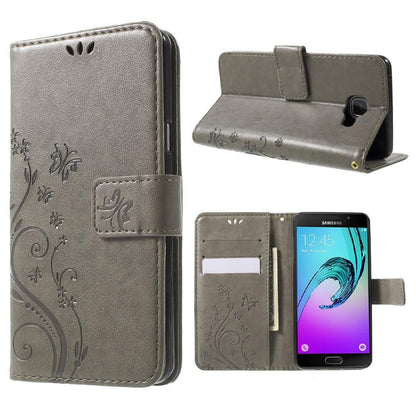 Wallet Case für Samsung Galaxy A5 A510 (2016) Butterfly Flower Motiv
