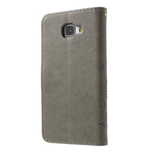 Wallet Case für Samsung Galaxy A5 A510 (2016) Butterfly Flower Motiv