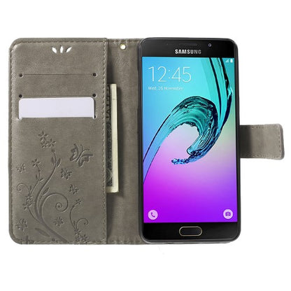 Wallet Case für Samsung Galaxy A5 A510 (2016) Butterfly Flower Motiv