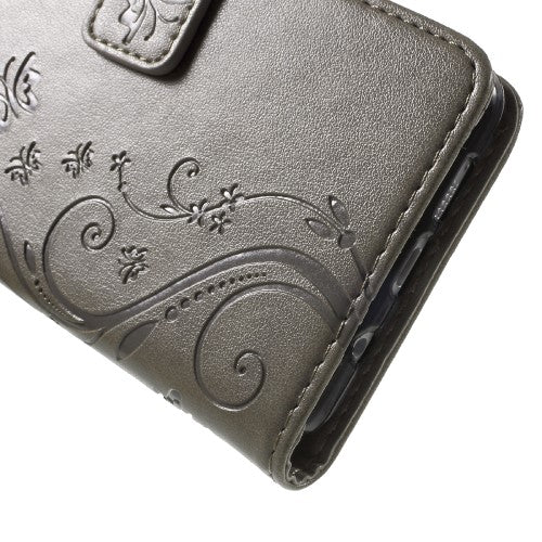 Wallet Case für Samsung Galaxy A5 A510 (2016) Butterfly Flower Motiv