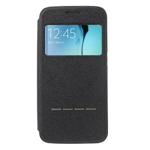 Wallet Case für Samsung Galaxy S6 Edge G925 Window View Metal Slide Touch