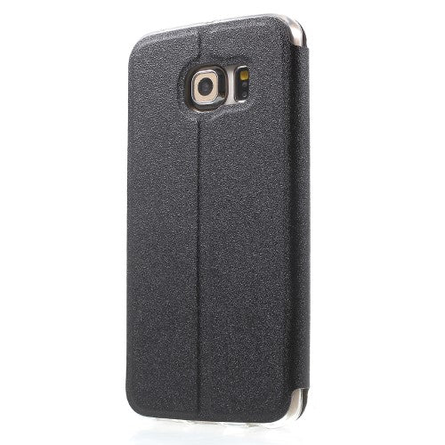 Wallet Case für Samsung Galaxy S6 Edge G925 Window View Metal Slide Touch