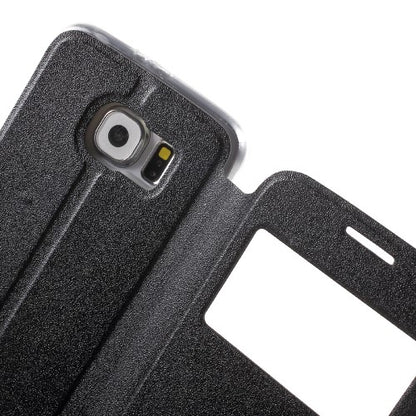 Wallet Case für Samsung Galaxy S6 G920 Window View Metal Slide Touch