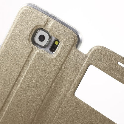 Wallet Case für Samsung Galaxy S6 G920 Window View Metal Slide Touch