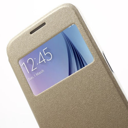 Wallet Case für Samsung Galaxy S6 G920 Window View Metal Slide Touch