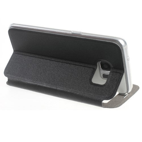 Wallet Case für Samsung Galaxy S7 Edge G935 Window View Metal Slide Touch