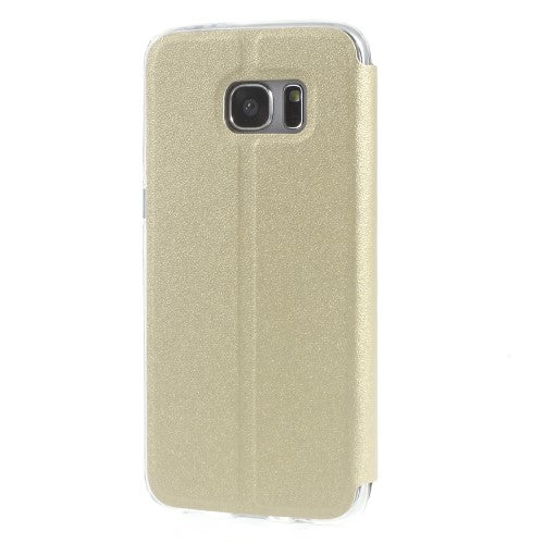 Wallet Case für Samsung Galaxy S7 Edge G935 Window View Metal Slide Touch
