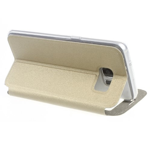 Wallet Case für Samsung Galaxy S7 Edge G935 Window View Metal Slide Touch