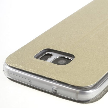 Wallet Case für Samsung Galaxy S7 Edge G935 Window View Metal Slide Touch
