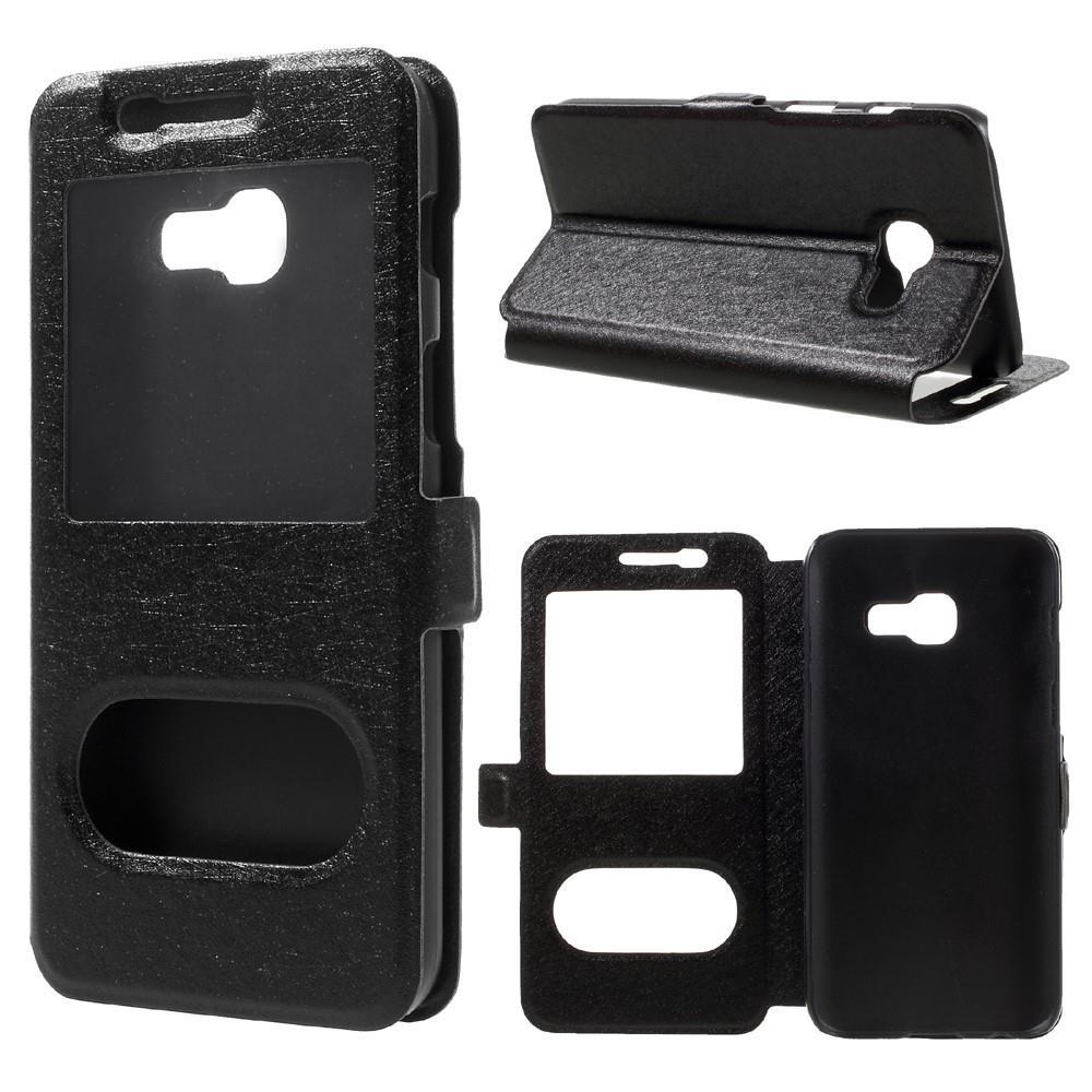 Wallet Case für Samsung Galaxy A3 A320 (2017) Dual Window View Silk Book Etui
