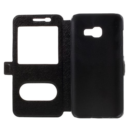 Wallet Case für Samsung Galaxy A3 A320 (2017) Dual Window View Silk Book Etui