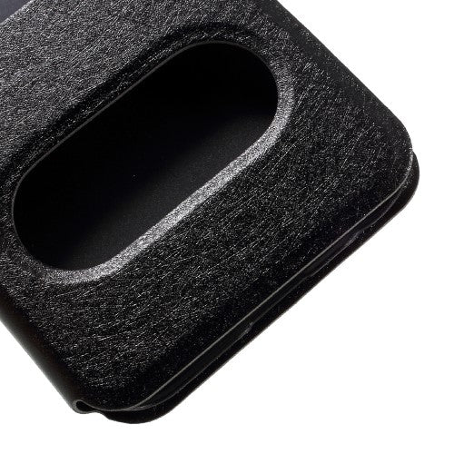 Wallet Case für Samsung Galaxy A3 A320 (2017) Dual Window View Silk Book Etui