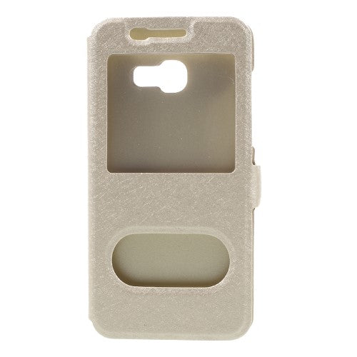 Wallet Case für Samsung Galaxy A3 A320 (2017) Dual Window View Silk Book Etui