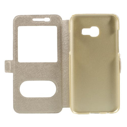 Wallet Case für Samsung Galaxy A3 A320 (2017) Dual Window View Silk Book Etui