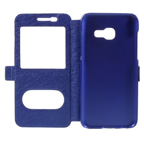 Wallet Case für Samsung Galaxy A3 A320 (2017) Dual Window View Silk Book Etui