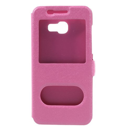 Wallet Case für Samsung Galaxy A3 A320 (2017) Dual Window View Silk Book Etui
